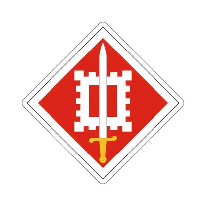 18th Engineer Brigade (U.S. Army) STICKER Vinyl Kiss-Cut Decal 6 Inch White - The Sticker Space
