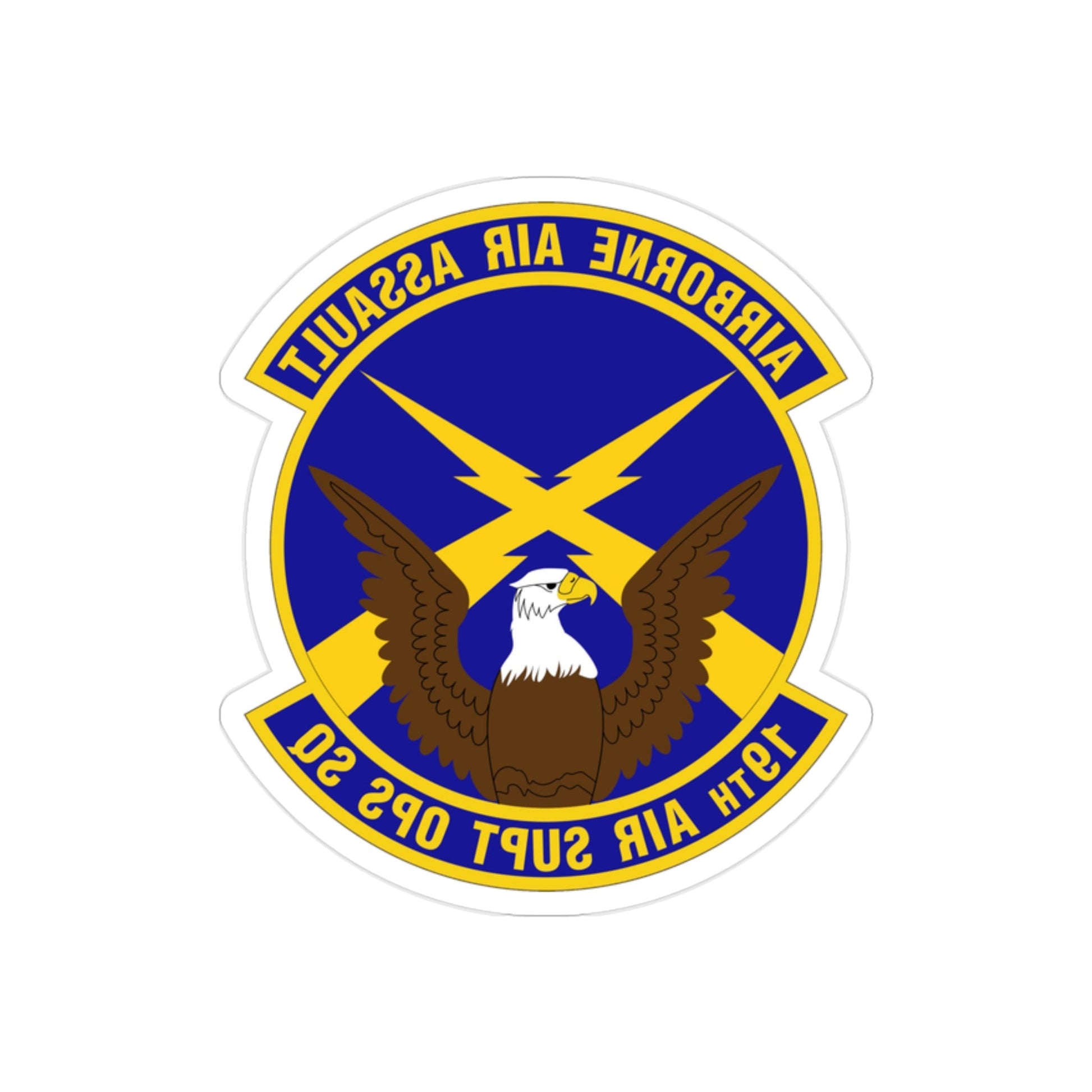 19 Air Support Operations Squadron ACC (U.S. Air Force) REVERSE PRINT Transparent STICKER-2" × 2"-The Sticker Space