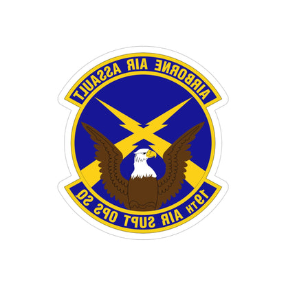 19 Air Support Operations Squadron ACC (U.S. Air Force) REVERSE PRINT Transparent STICKER-4" × 4"-The Sticker Space