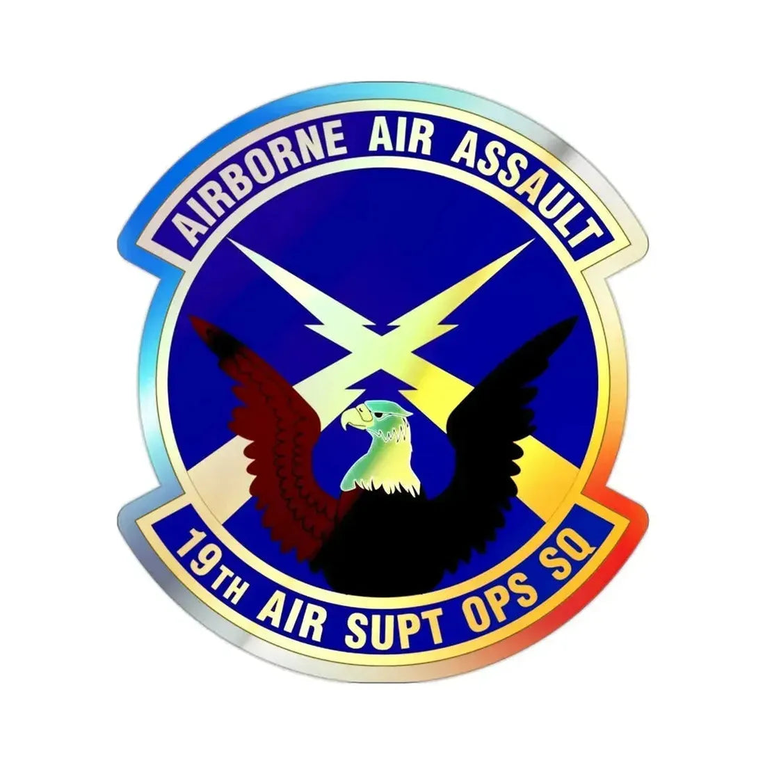 19 Air Support Operations Squadron ACC (U.S. Air Force) Holographic STICKER Die-Cut Vinyl Decal 2 Inch Holographic - The Sticker Space