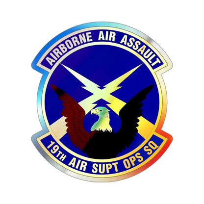 19 Air Support Operations Squadron ACC (U.S. Air Force) Holographic STICKER Die-Cut Vinyl Decal 6 Inch Holographic - The Sticker Space