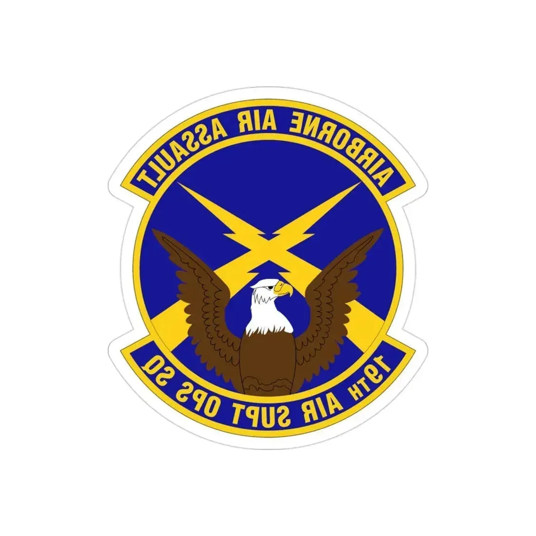 19 Air Support Operations Squadron ACC (U.S. Air Force) REVERSE PRINT Transparent Die-Cut STICKER - The Sticker Space