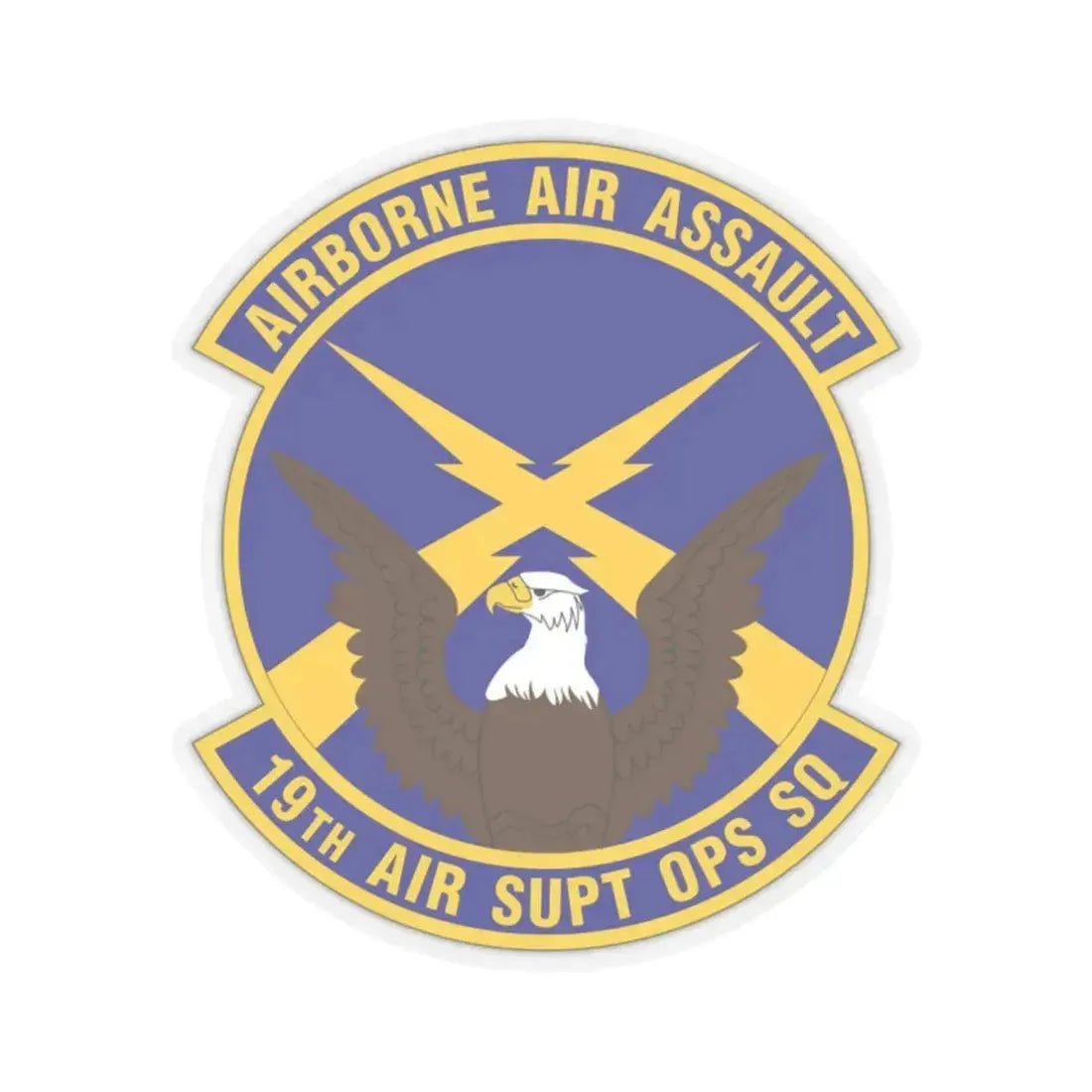 19 Air Support Operations Squadron ACC (U.S. Air Force) STICKER Vinyl Kiss-Cut Decal 2 Inch Transparent - The Sticker Space
