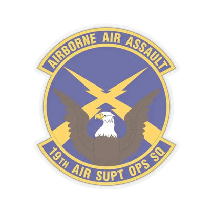 19 Air Support Operations Squadron ACC (U.S. Air Force) STICKER Vinyl Kiss-Cut Decal 3 Inch Transparent - The Sticker Space