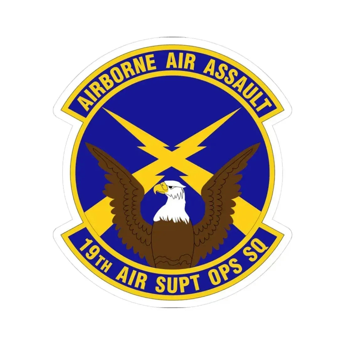 19 Air Support Operations Squadron ACC (U.S. Air Force) STICKER Vinyl Kiss-Cut Decal 3 Inch White - The Sticker Space