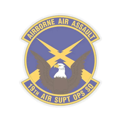 19 Air Support Operations Squadron ACC (U.S. Air Force) STICKER Vinyl Kiss-Cut Decal 4 Inch Transparent - The Sticker Space