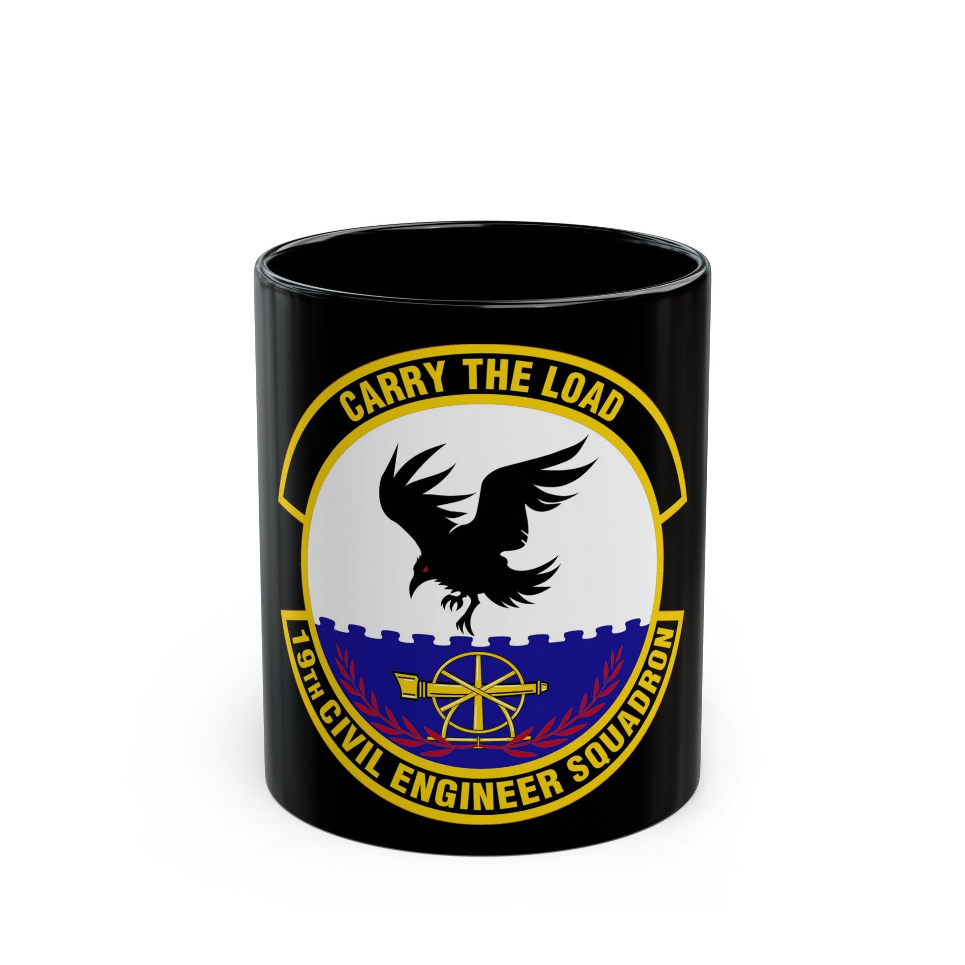 19 Civil Engineer Squadron AMC (U.S. Air Force) Black Coffee Mug-11oz-The Sticker Space