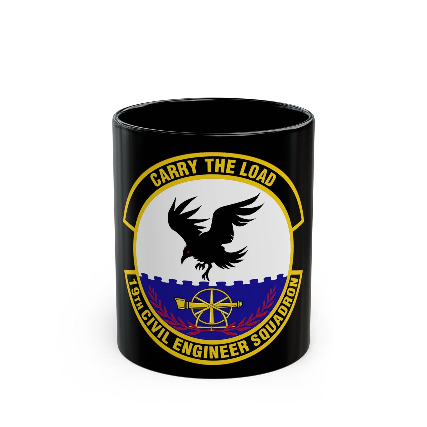 19 Civil Engineer Squadron AMC (U.S. Air Force) Black Coffee Mug-11oz-The Sticker Space