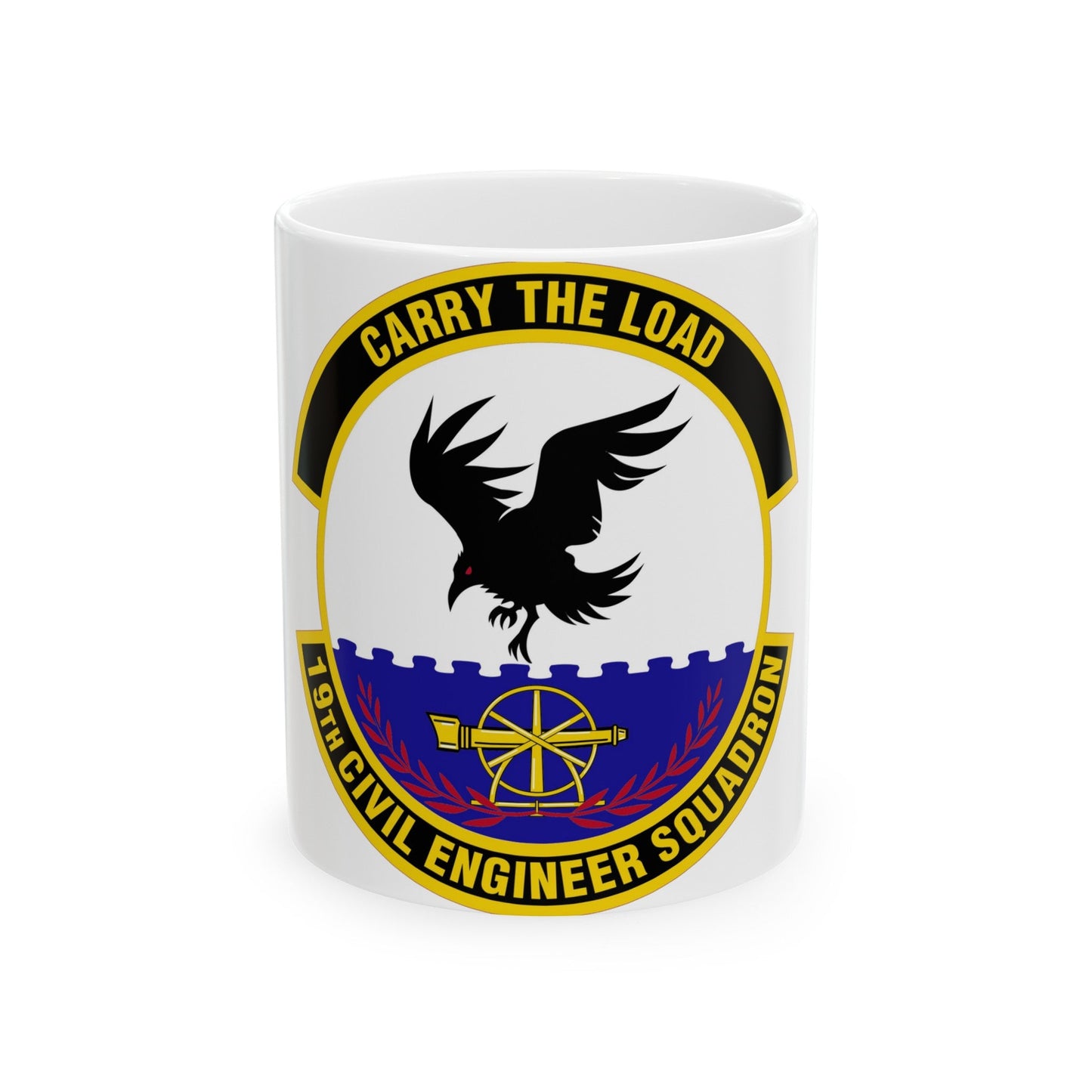 19 Civil Engineer Squadron AMC (U.S. Air Force) White Coffee Mug-11oz-The Sticker Space