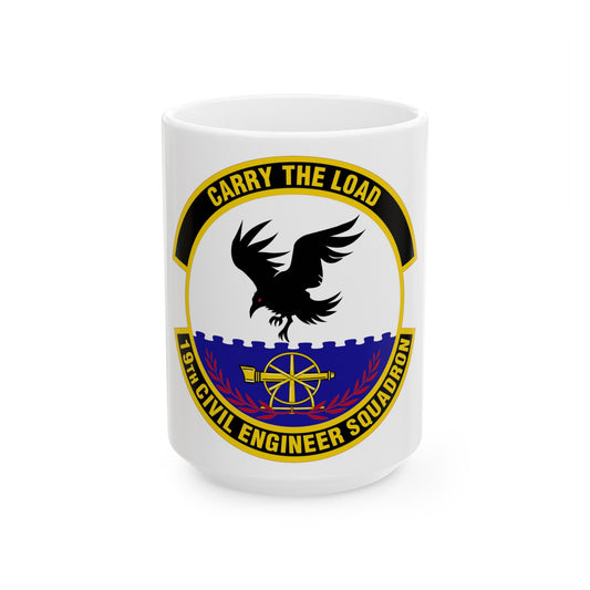 19 Civil Engineer Squadron AMC (U.S. Air Force) White Coffee Mug-15oz-The Sticker Space
