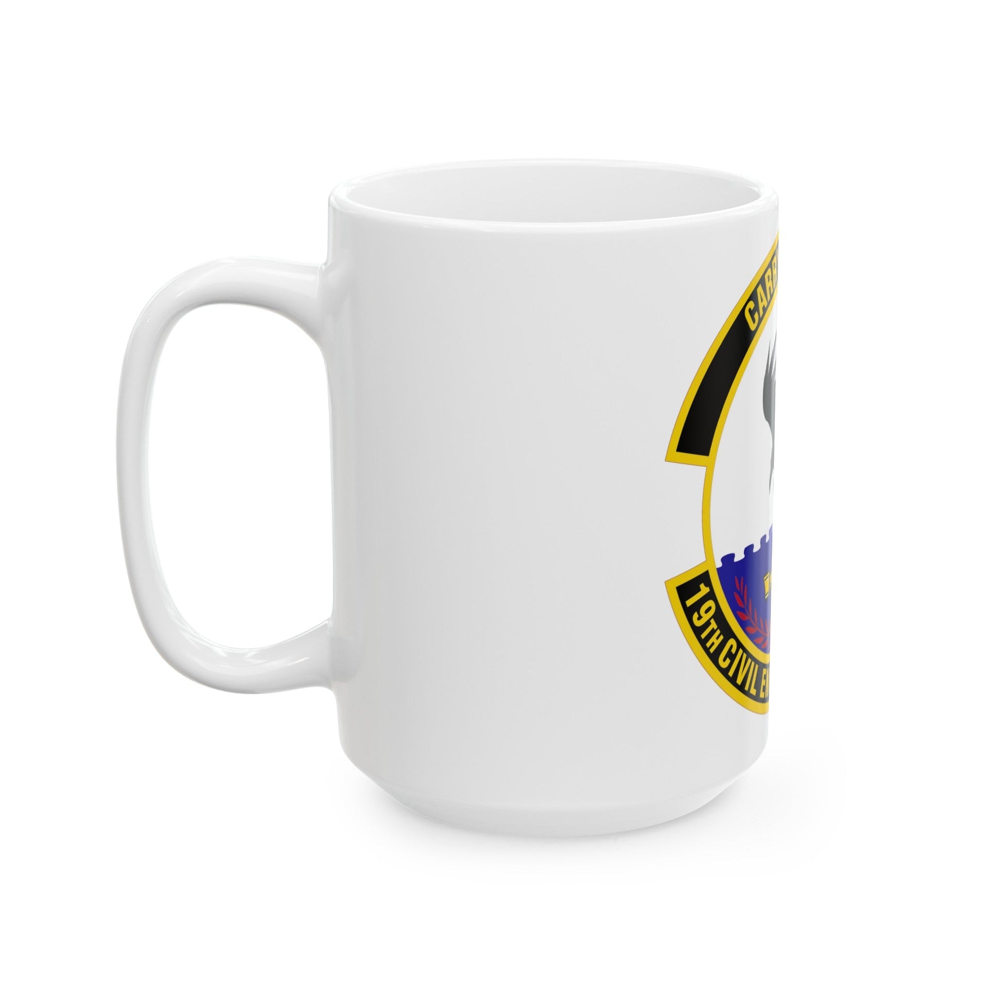 19 Civil Engineer Squadron AMC (U.S. Air Force) White Coffee Mug-The Sticker Space