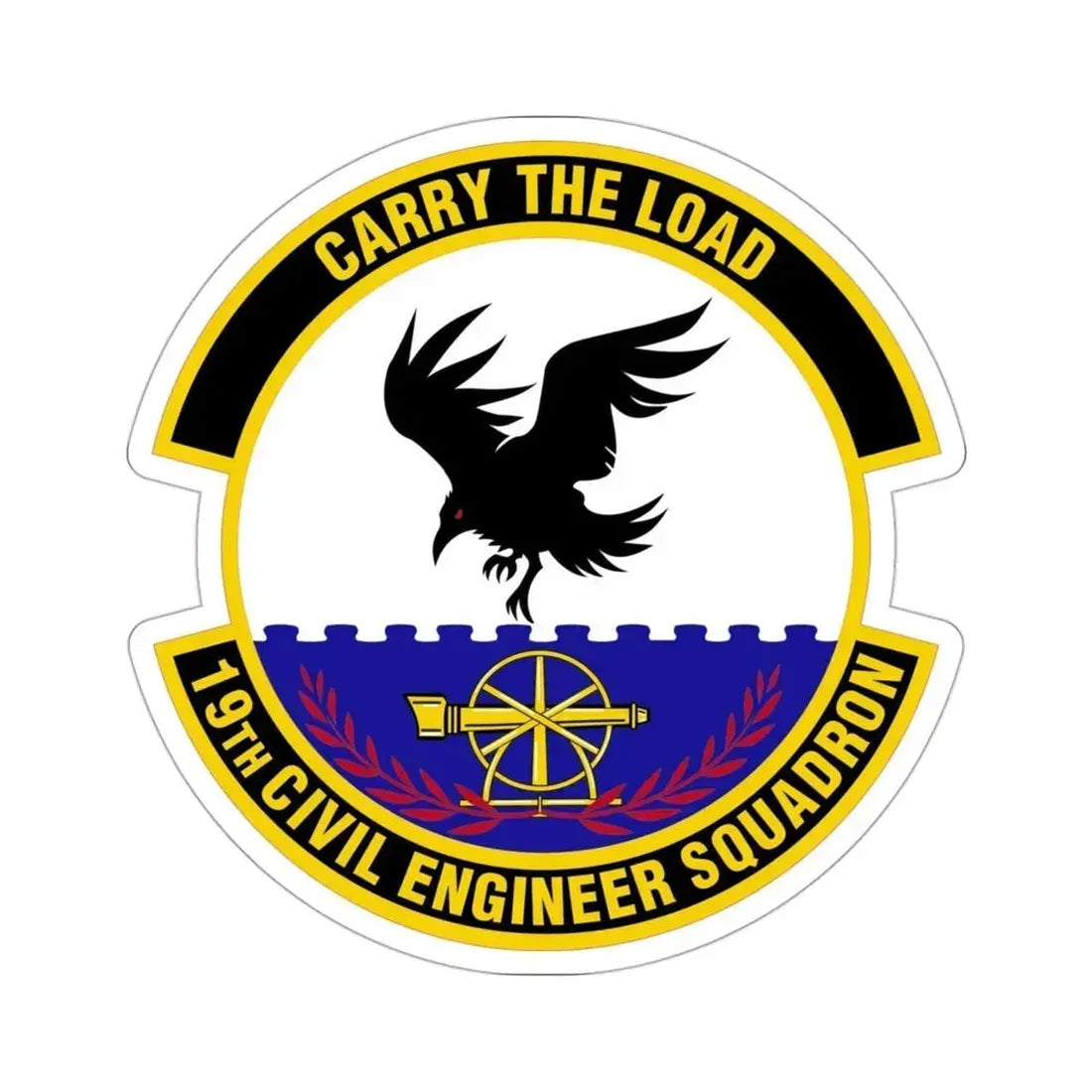 19 Civil Engineer Squadron AMC (U.S. Air Force) STICKER Vinyl Die-Cut Decal 3 Inch - The Sticker Space