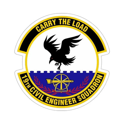 19 Civil Engineer Squadron AMC (U.S. Air Force) STICKER Vinyl Die-Cut Decal 4 Inch - The Sticker Space