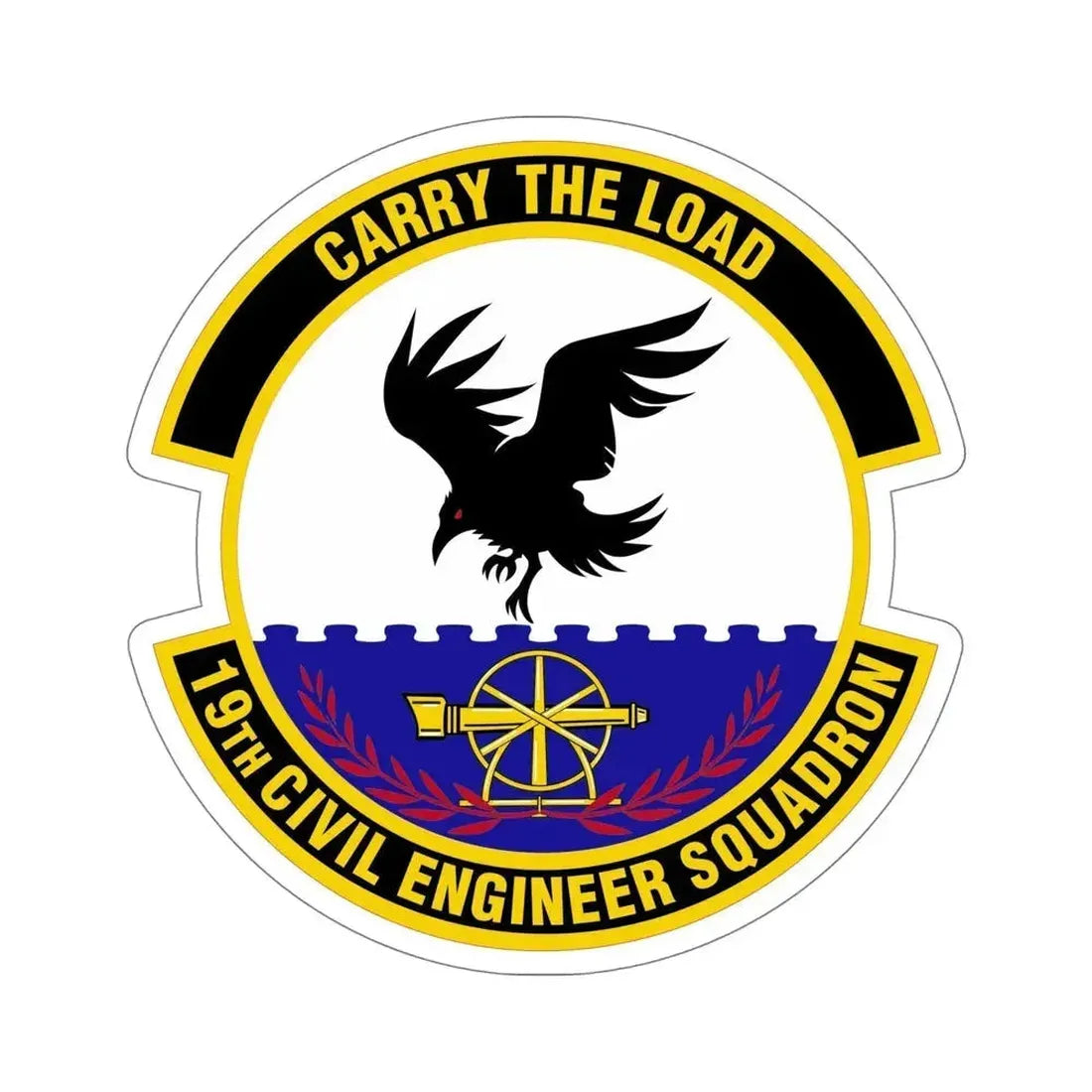 19 Civil Engineer Squadron AMC (U.S. Air Force) STICKER Vinyl Die-Cut Decal 6 Inch - The Sticker Space