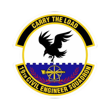 19 Civil Engineer Squadron AMC (U.S. Air Force) STICKER Vinyl Kiss-Cut Decal 2 Inch White - The Sticker Space