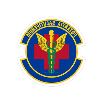 19 Healthcare Operations Squadron AMC (U.S. Air Force) REVERSE PRINT Transparent STICKER-2" × 2"-The Sticker Space