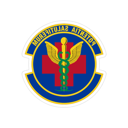 19 Healthcare Operations Squadron AMC (U.S. Air Force) REVERSE PRINT Transparent STICKER-3" × 3"-The Sticker Space