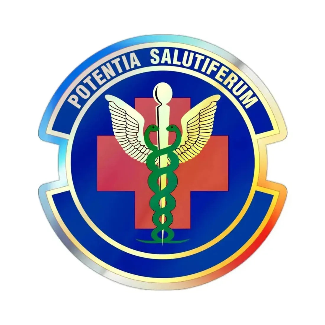 19 Healthcare Operations Squadron AMC (U.S. Air Force) Holographic STICKER Die-Cut Vinyl Decal 2 Inch Holographic - The Sticker Space