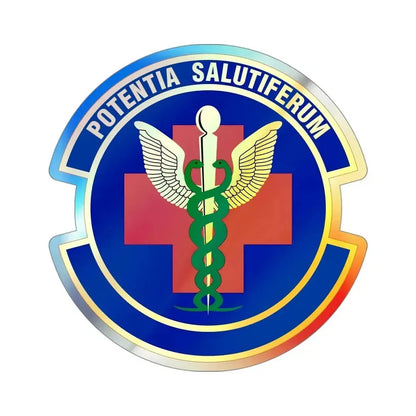 19 Healthcare Operations Squadron AMC (U.S. Air Force) Holographic STICKER Die-Cut Vinyl Decal 4 Inch Holographic - The Sticker Space