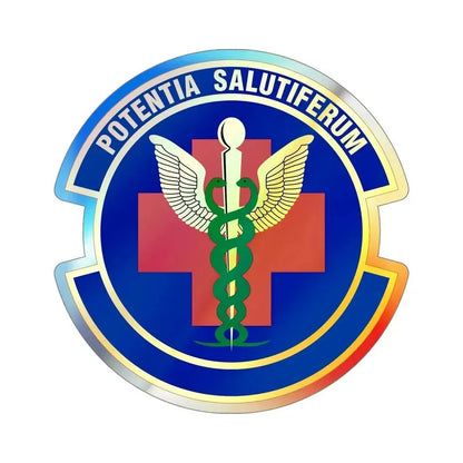 19 Healthcare Operations Squadron AMC (U.S. Air Force) Holographic STICKER Die-Cut Vinyl Decal 6 Inch Holographic - The Sticker Space