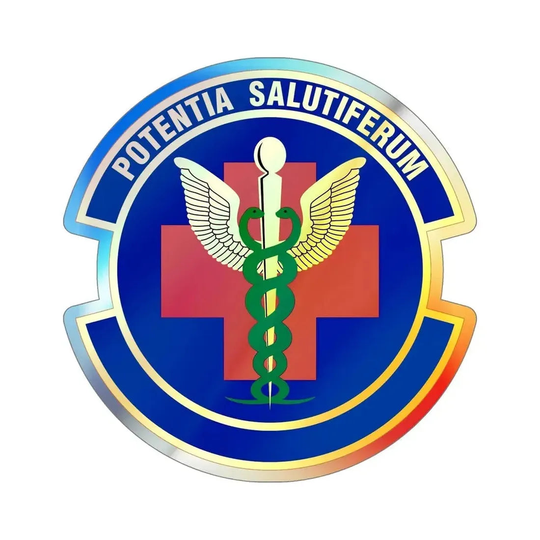 19 Healthcare Operations Squadron AMC (U.S. Air Force) Holographic STICKER Die-Cut Vinyl Decal - The Sticker Space