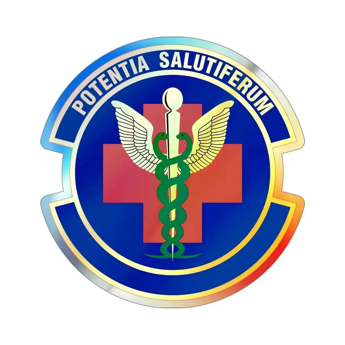 19 Healthcare Operations Squadron AMC (U.S. Air Force) Holographic STICKER Die-Cut Vinyl Decal - The Sticker Space