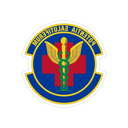 19 Healthcare Operations Squadron AMC (U.S. Air Force) REVERSE PRINT Transparent Die-Cut STICKER 4 Inch Die-Cut Transparent - The Sticker Space