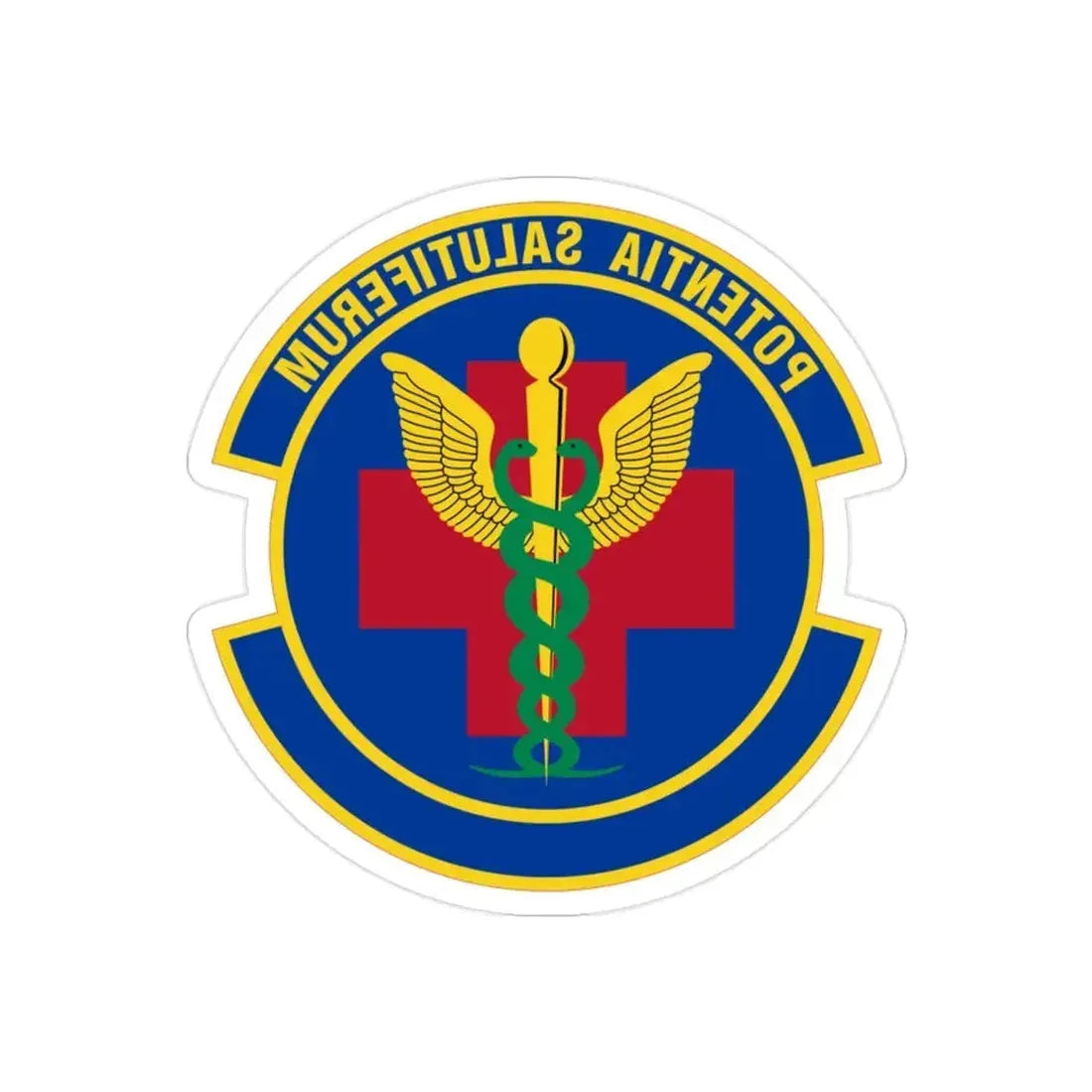19 Healthcare Operations Squadron AMC (U.S. Air Force) REVERSE PRINT Transparent Die-Cut STICKER - The Sticker Space