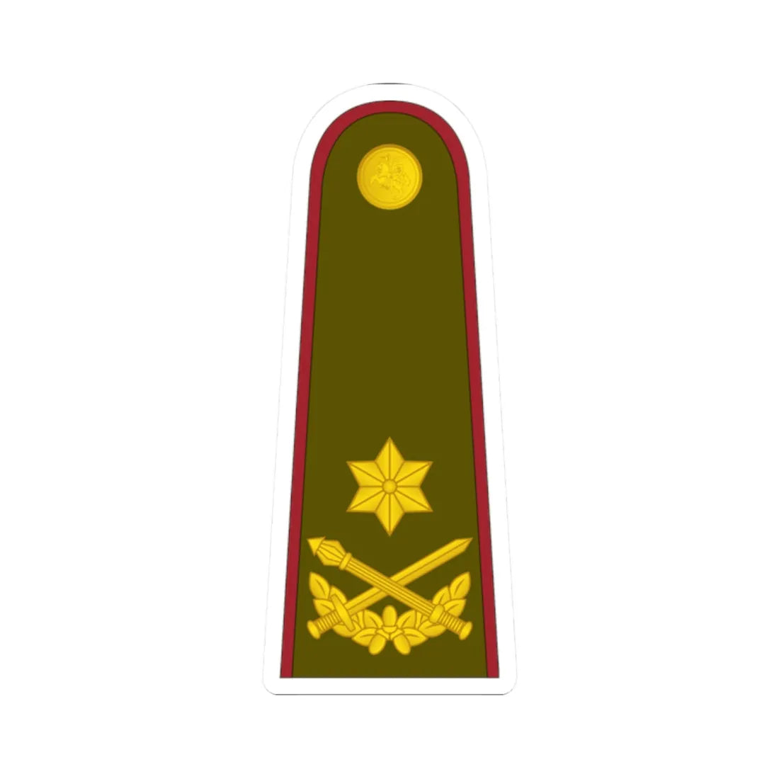 19 Lithuania Army BG (Lithuania) (Military Rank) STICKER Vinyl Kiss-Cut Decal 2 Inch White - The Sticker Space