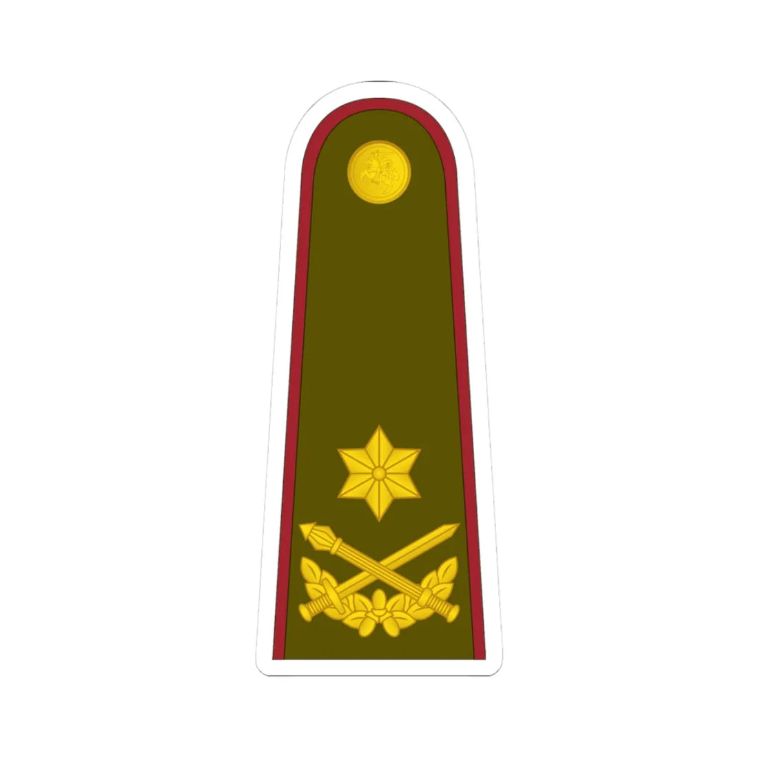 19 Lithuania Army BG (Lithuania) (Military Rank) STICKER Vinyl Kiss-Cut Decal 3 Inch White - The Sticker Space