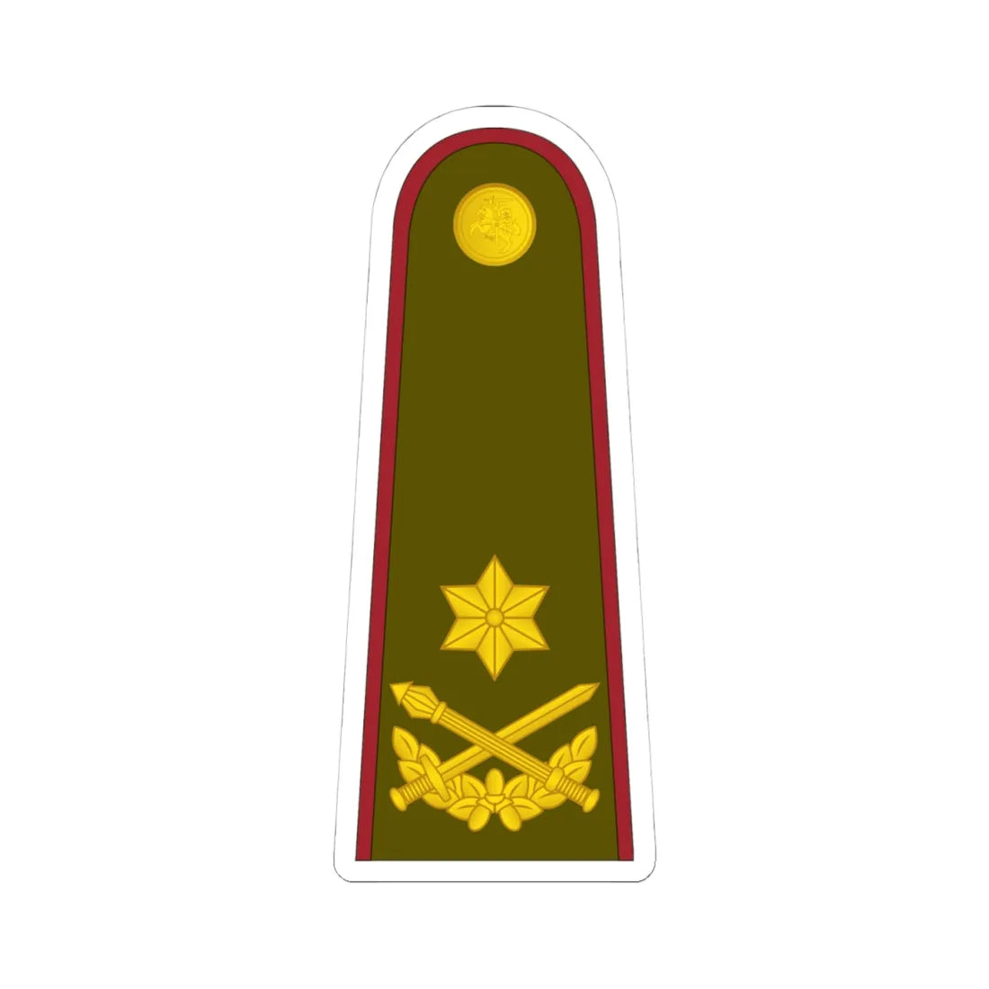 19 Lithuania Army BG (Lithuania) (Military Rank) STICKER Vinyl Kiss-Cut Decal 4 Inch White - The Sticker Space