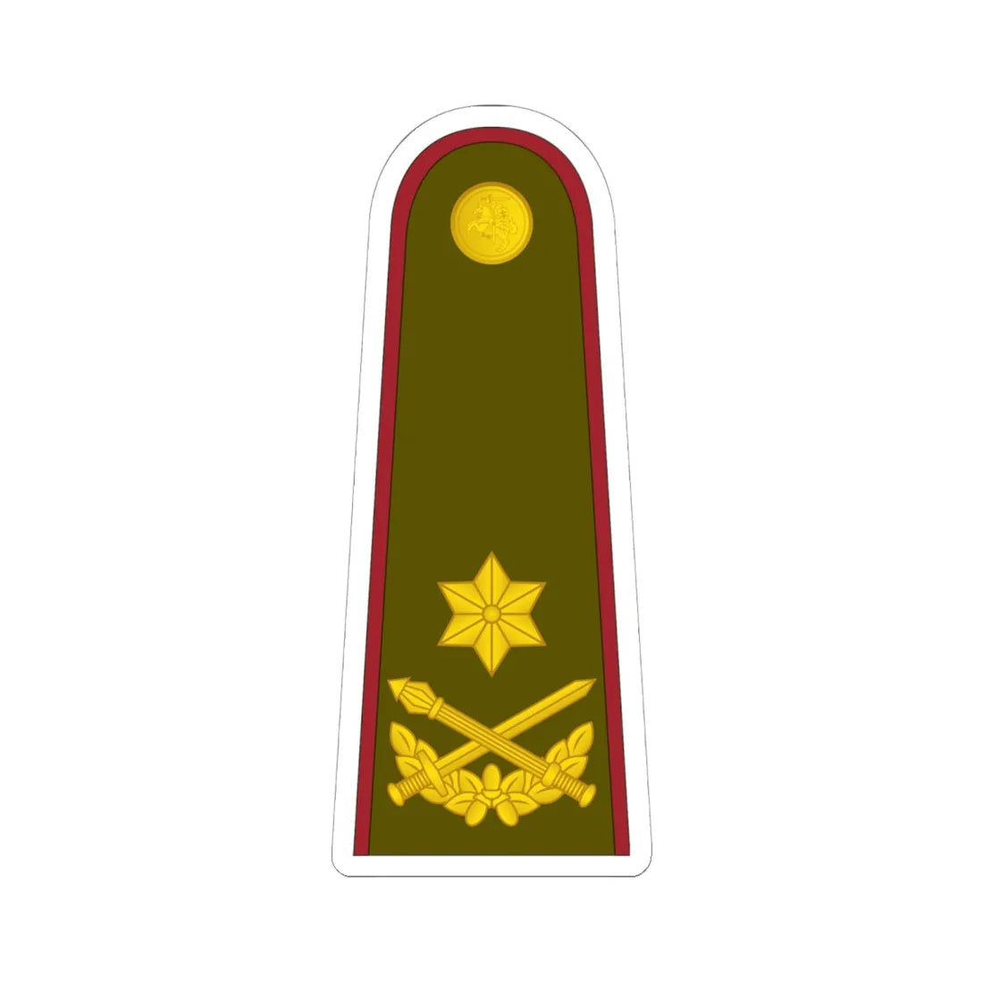 19 Lithuania Army BG (Lithuania) (Military Rank) STICKER Vinyl Kiss-Cut Decal 6 Inch White - The Sticker Space
