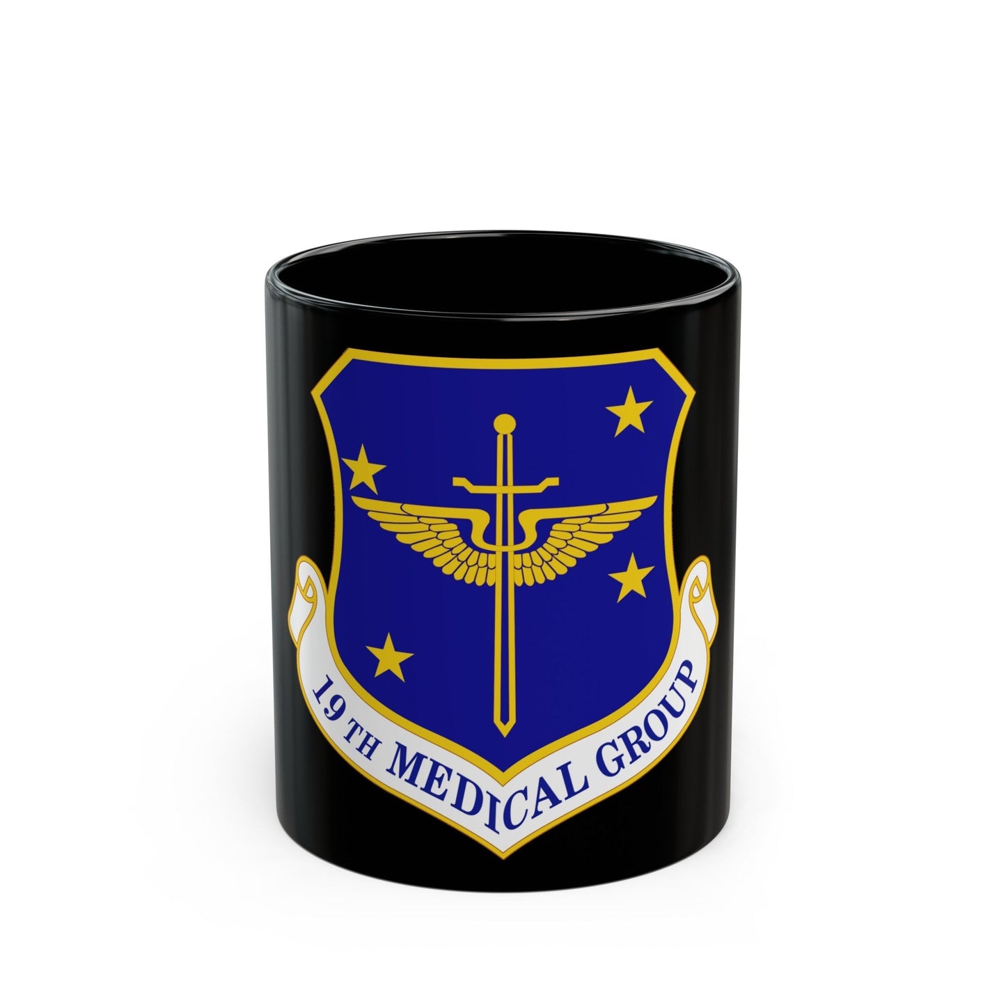 19 Medical Group AMC (U.S. Air Force) Black Coffee Mug-11oz-The Sticker Space