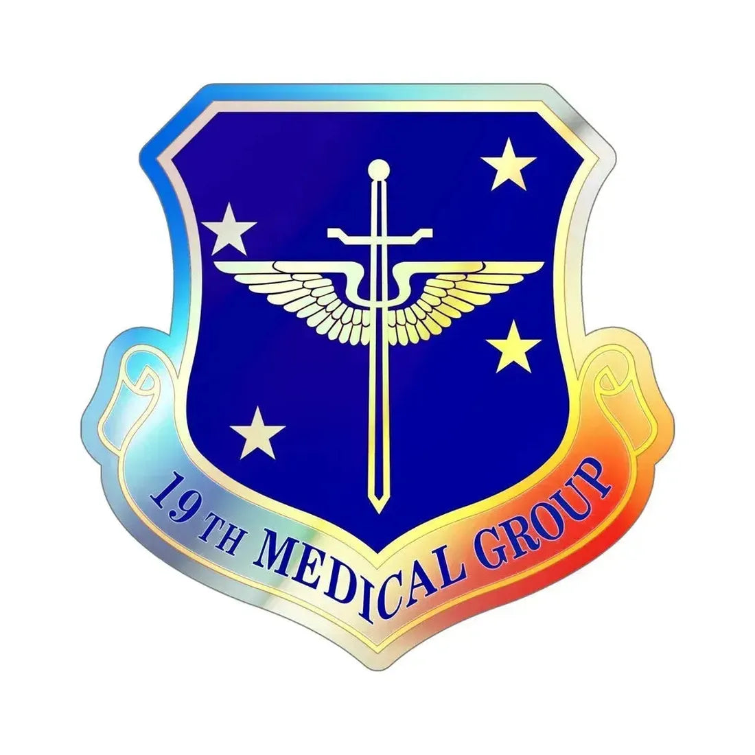 19 Medical Group AMC (U.S. Air Force) Holographic STICKER Die-Cut Vinyl Decal 6 Inch Holographic - The Sticker Space
