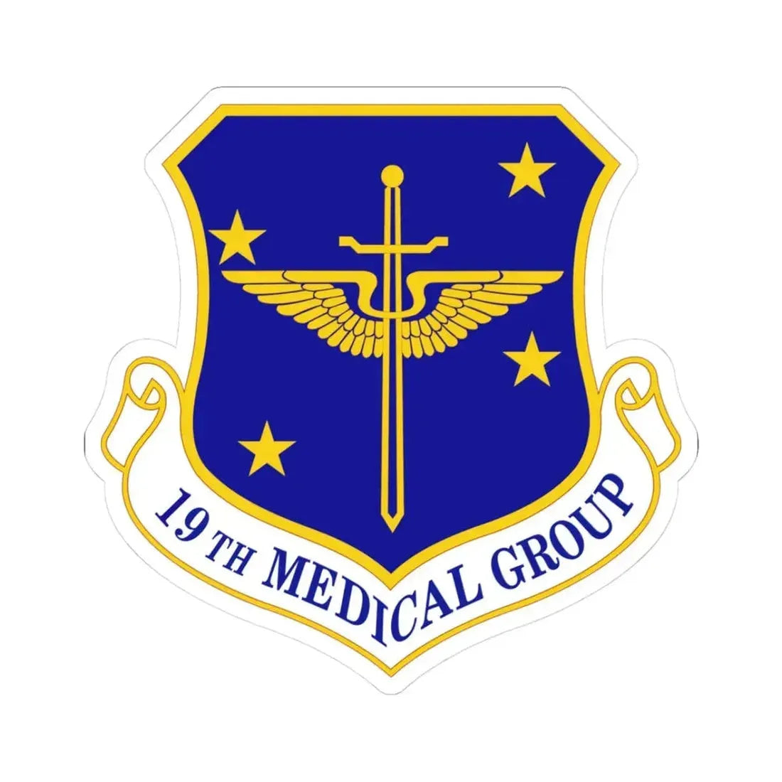 19 Medical Group AMC (U.S. Air Force) STICKER Vinyl Kiss-Cut Decal 3 Inch White - The Sticker Space