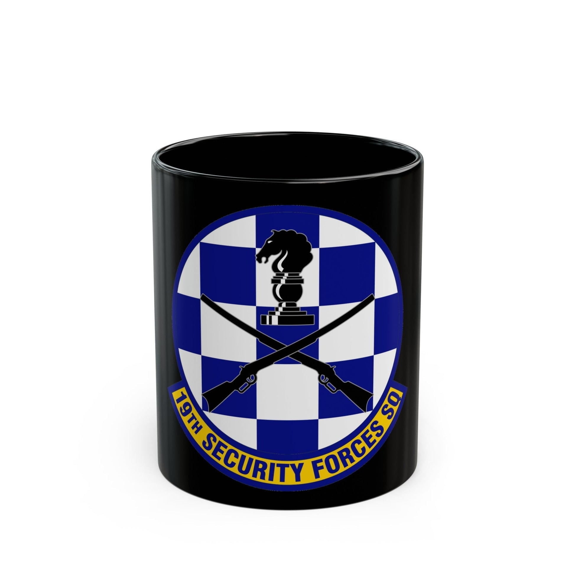 19 Security Forces Squadron AMC (U.S. Air Force) Black Coffee Mug-11oz-The Sticker Space