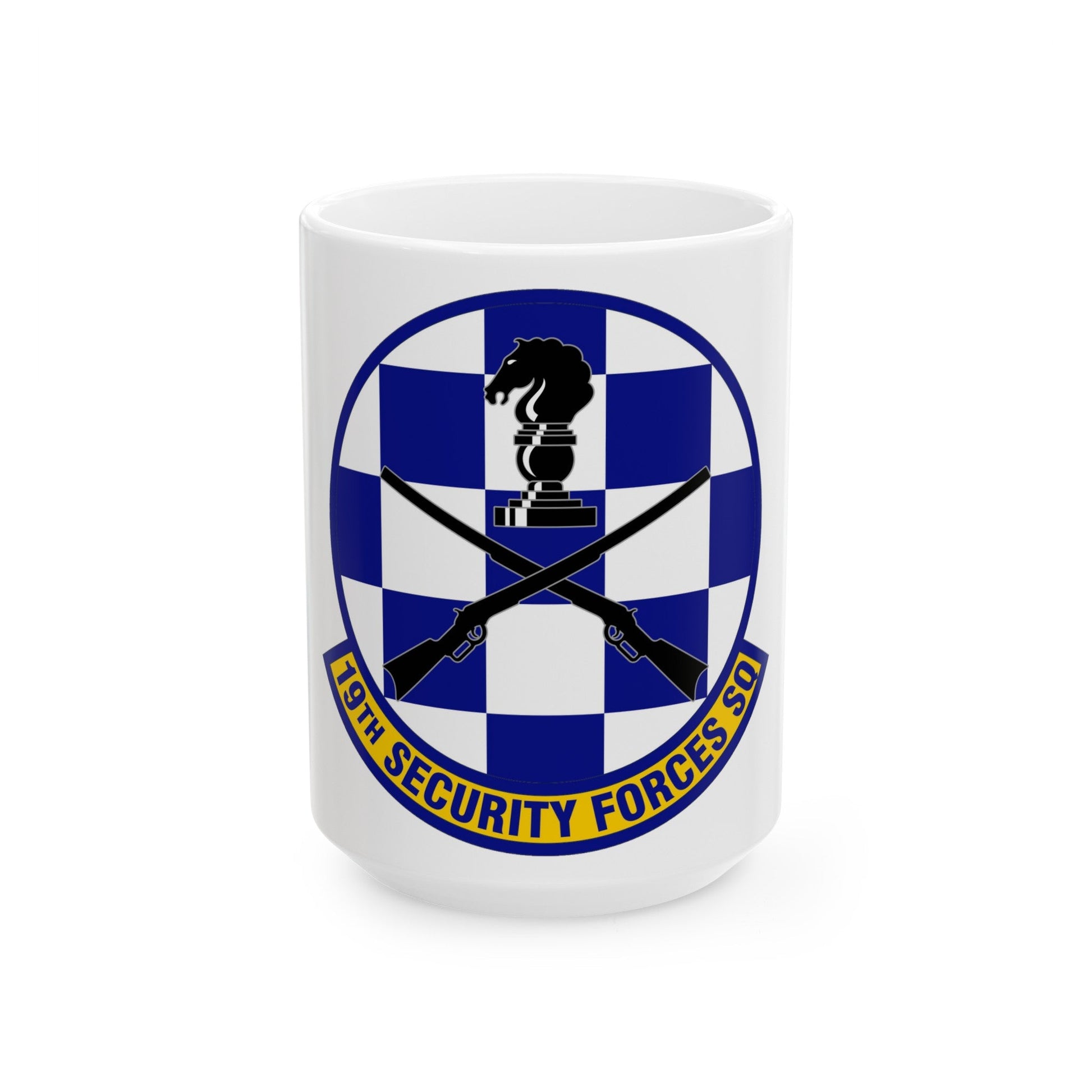 19 Security Forces Squadron AMC (U.S. Air Force) White Coffee Mug-15oz-The Sticker Space
