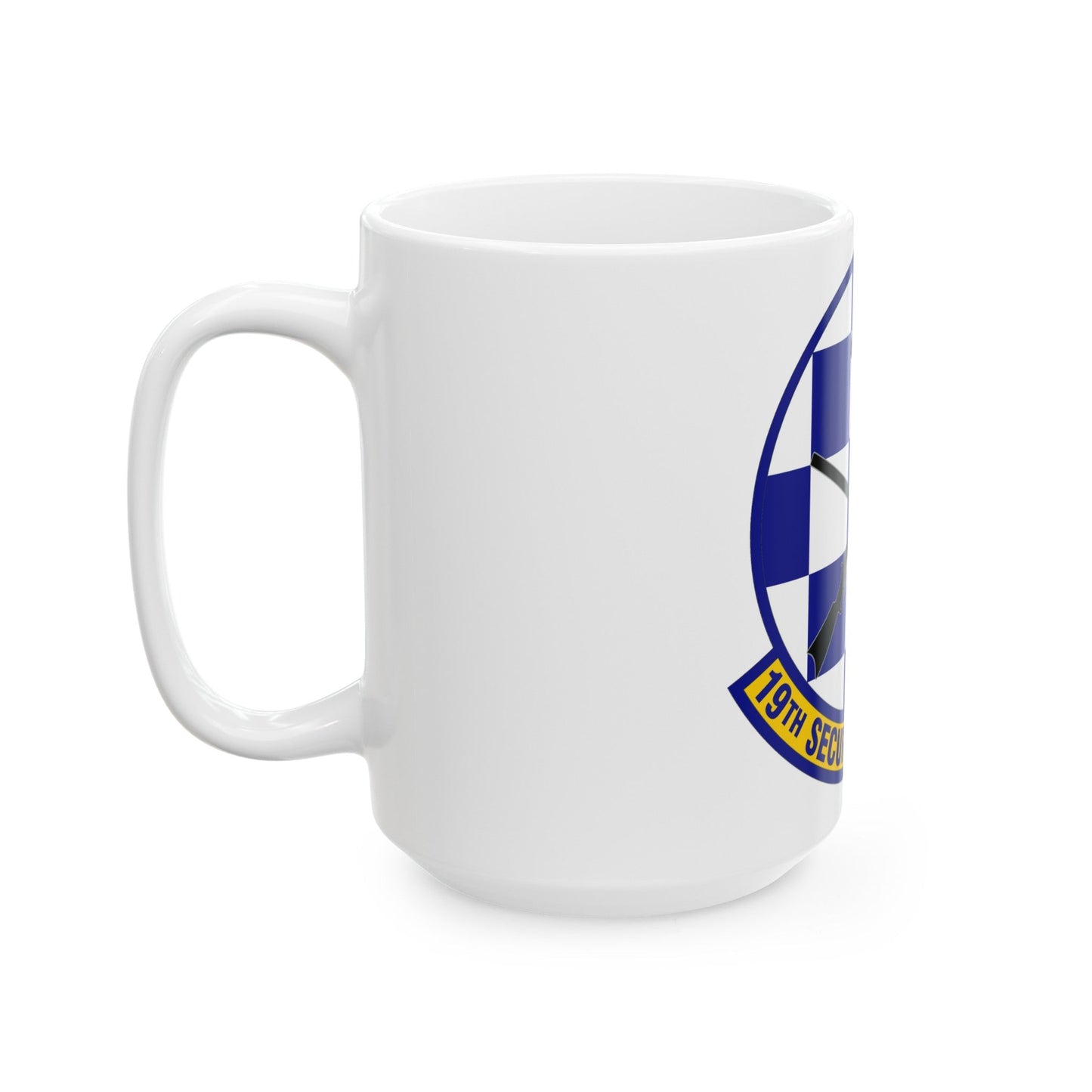 19 Security Forces Squadron AMC (U.S. Air Force) White Coffee Mug-The Sticker Space