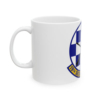 19 Security Forces Squadron AMC (U.S. Air Force) White Coffee Mug-The Sticker Space