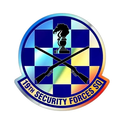 19 Security Forces Squadron AMC (U.S. Air Force) Holographic STICKER Die-Cut Vinyl Decal - The Sticker Space