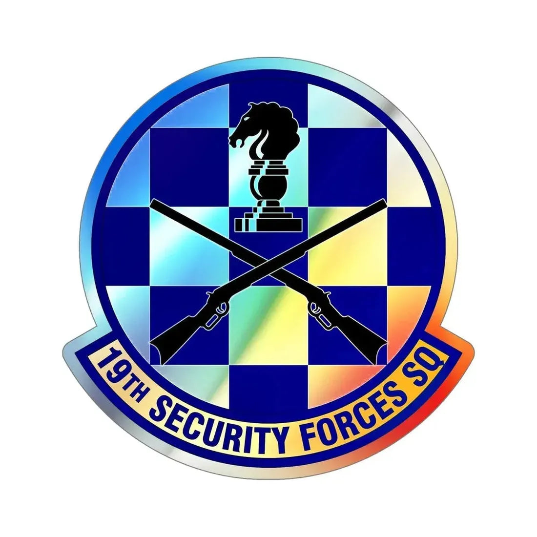 19 Security Forces Squadron AMC (U.S. Air Force) Holographic STICKER Die-Cut Vinyl Decal - The Sticker Space