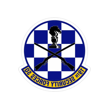 19 Security Forces Squadron AMC (U.S. Air Force) REVERSE PRINT Transparent Die-Cut STICKER - The Sticker Space
