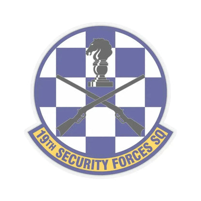 19 Security Forces Squadron AMC (U.S. Air Force) STICKER Vinyl Kiss-Cut Decal 4 Inch Transparent - The Sticker Space