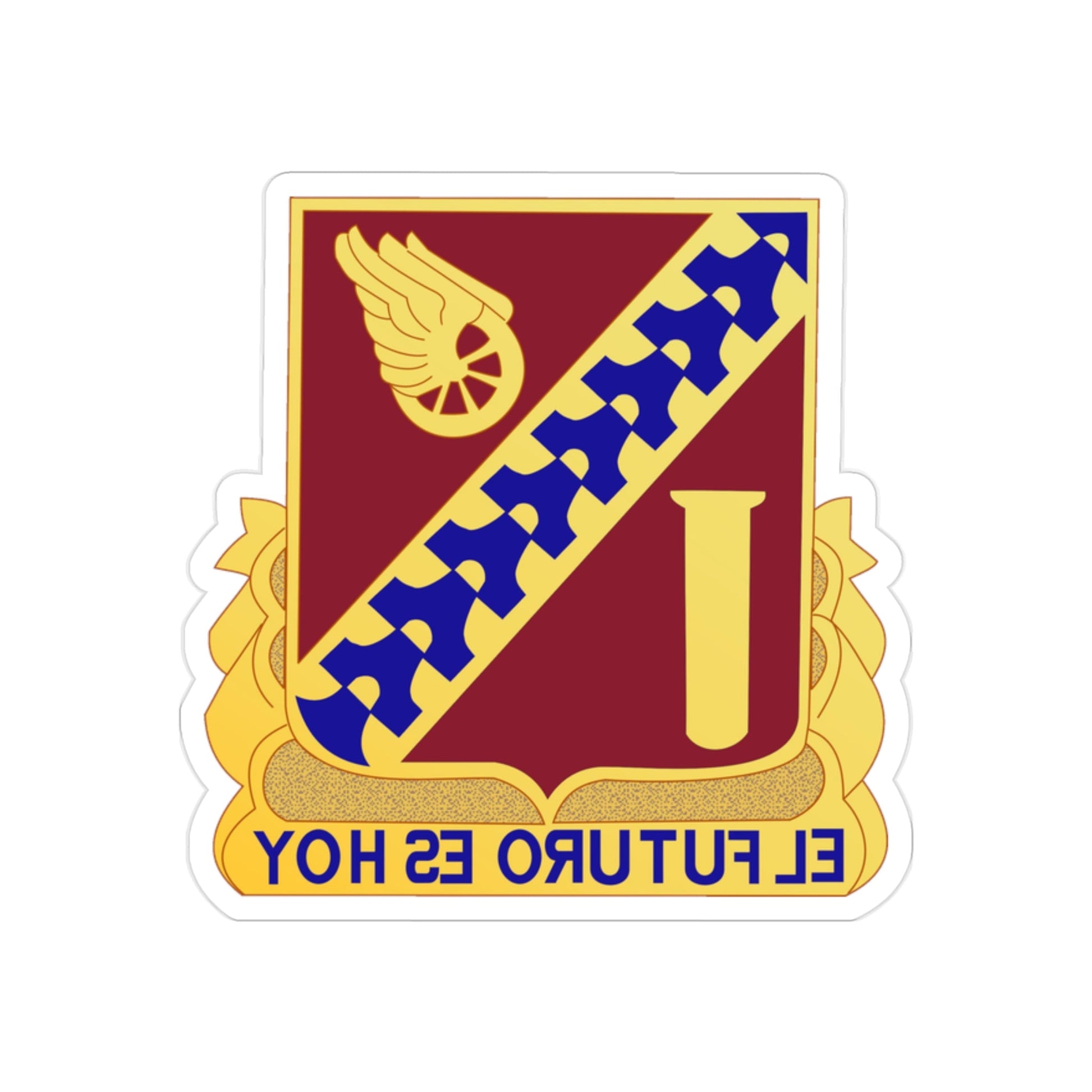 19 Transportation Battalion (U.S. Army) REVERSE PRINT Transparent STICKER-2" × 2"-The Sticker Space