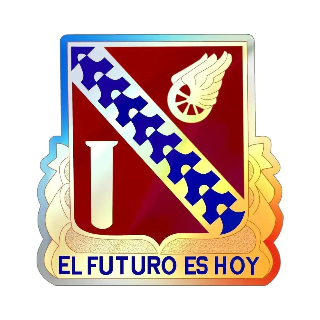 19 Transportation Battalion (U.S. Army) Holographic STICKER Die-Cut Vinyl Decal 5 Inch Holographic - The Sticker Space