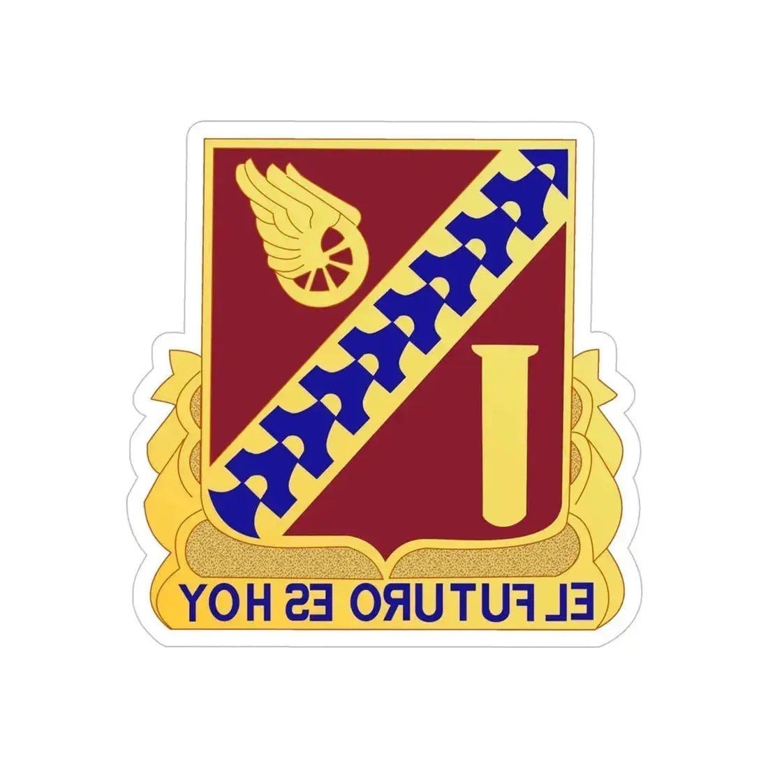 19 Transportation Battalion (U.S. Army) REVERSE PRINT Transparent Die-Cut STICKER 5 Inch Die-Cut Transparent - The Sticker Space