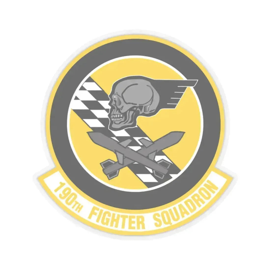 190 Fighter Squadron (U.S. Air Force) STICKER Vinyl Kiss-Cut Decal 2 Inch Transparent - The Sticker Space