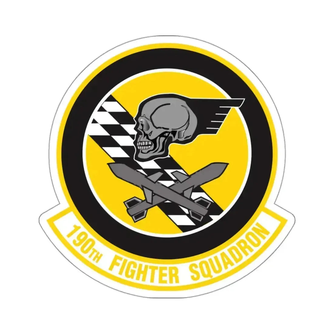 190 Fighter Squadron (U.S. Air Force) STICKER Vinyl Kiss-Cut Decal 3 Inch White - The Sticker Space