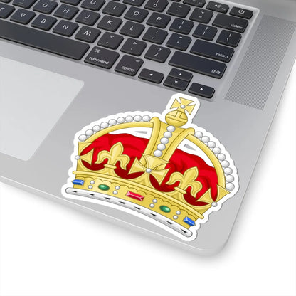 1901 pattern Tudor Crown 2D Sodacan style (United Kingdom) (Coat of Arms) STICKER Vinyl Kiss-Cut Decal - The Sticker Space