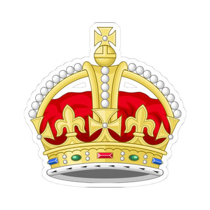 1901 pattern Tudor Crown 3D Sodacan style (United Kingdom) (Coat of Arms) STICKER Vinyl Kiss-Cut Decal 4 Inch White - The Sticker Space